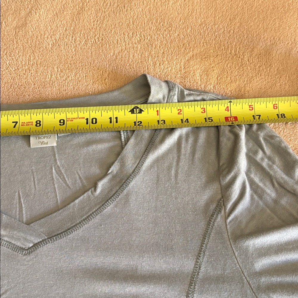 Women's Gray and Green Tops - Picture 6 of 8